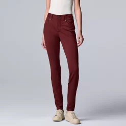 Alternative view of Petite Simply Vera Vera Wang High-Waisted Seamed Ponte Skinny Pants
