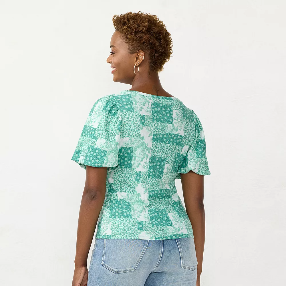 Women's LC Lauren Conrad Sweetheart Bubble-Sleeve Tee 6 Women's LC Lauren Conrad Sweetheart Bubble-Sleeve Tee - Image 6