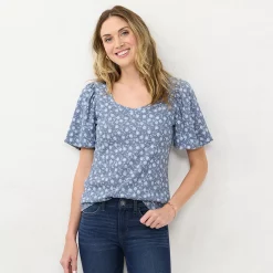 Women's LC Lauren Conrad Sweetheart Bubble-Sleeve Tee