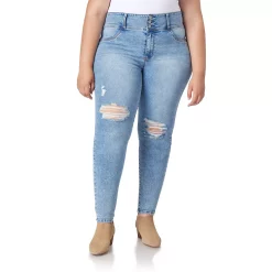 Juniors' Plus WallFlower High-Rise Sassy Ankle Jeggings -Cuddl Duds SHOP 5588848 Ewan