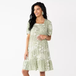 Maternity Sonoma Goods For Life® Squareneck Tiered Dress