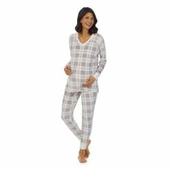 Cuddl Duds SHOP -Cuddl Duds SHOP 5590673 Gray Plaid