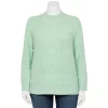 Plus Size Napa Valley Mockneck Cable Sweater