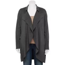 Alternative view of Plus Size Napa Valley Ruffle Front Cardigan Sweater