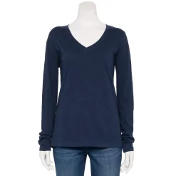Women's Sonoma Goods For Life® Everyday V-Neck Long Sleeve Tee