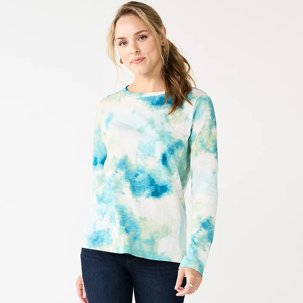 Women's Sonoma Goods For Life® Everyday Crewneck Long Sleeve Tee 3 Women's Sonoma Goods For Life® Everyday Crewneck Long Sleeve Tee - Image 3