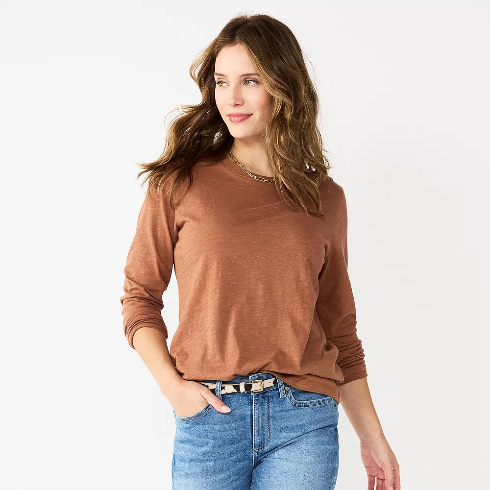 Women's Sonoma Goods For Life® Everyday Crewneck Long Sleeve Tee 9 Women's Sonoma Goods For Life® Everyday Crewneck Long Sleeve Tee - Image 9
