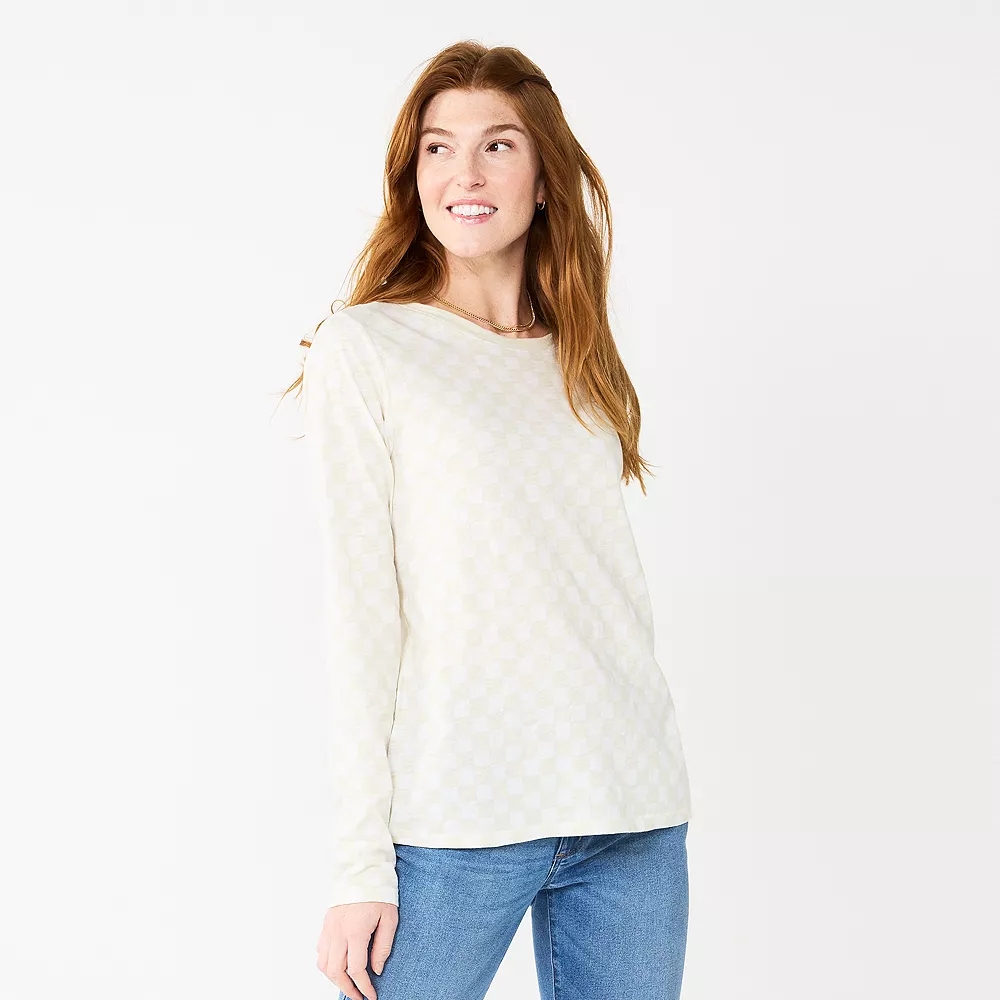 Women's Sonoma Goods For Life® Everyday Crewneck Long Sleeve Tee 2 Women's Sonoma Goods For Life® Everyday Crewneck Long Sleeve Tee - Image 2