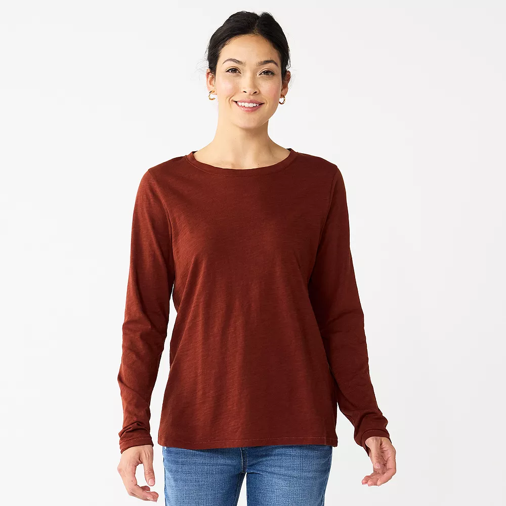 Women's Sonoma Goods For Life® Everyday Crewneck Long Sleeve Tee 6 Women's Sonoma Goods For Life® Everyday Crewneck Long Sleeve Tee - Image 6