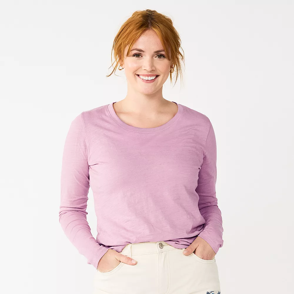 Women's Sonoma Goods For Life® Everyday Crewneck Long Sleeve Tee 8 Women's Sonoma Goods For Life® Everyday Crewneck Long Sleeve Tee - Image 8