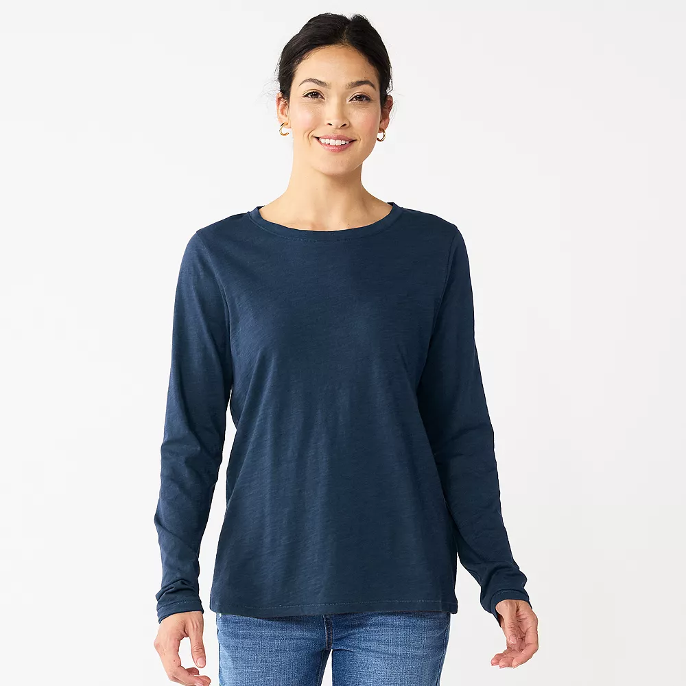 Women's Sonoma Goods For Life® Everyday Crewneck Long Sleeve Tee 7 Women's Sonoma Goods For Life® Everyday Crewneck Long Sleeve Tee - Image 7