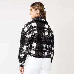 Juniors' SO® Cropped Shacket 8 Juniors' SO® Cropped Shacket -Cuddl Duds SHOP 5635421 ALT