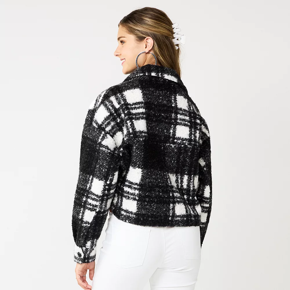 Juniors' SO® Cropped Shacket 4 Juniors' SO® Cropped Shacket - Image 4