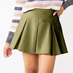 Juniors' SO® Pleated High-Rise Mini Skirt 20 Juniors' SO® Pleated High-Rise Mini Skirt -Cuddl Duds SHOP 5636560 Wallace Green Corduroy