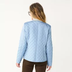 Women's Croft & Barrow® Quilted Jacket -Cuddl Duds SHOP 5651536 ALT