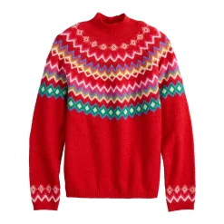 Women's Croft & Barrow® Puff-Sleeve Bobble Sweater -Cuddl Duds SHOP 5655746 ALT5