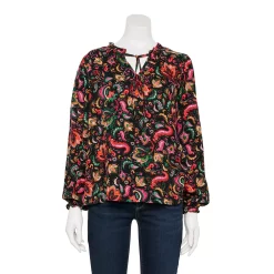 Women's Croft & Barrow® Tiered Textured Blouse