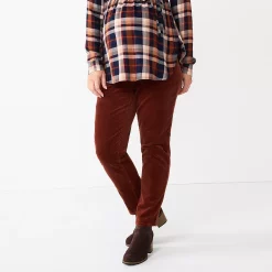 Cuddl Duds SHOP 13 Maternity Sonoma Goods For Life® Belly Panel Corduroy Straight-Leg Ankle Pants