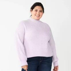 Alternative view of Juniors' Plus Size SO® Mockneck Sweater