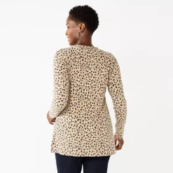 Women's Croft & Barrow® V-Neck Tunic Top -Cuddl Duds SHOP 5666695 ALT