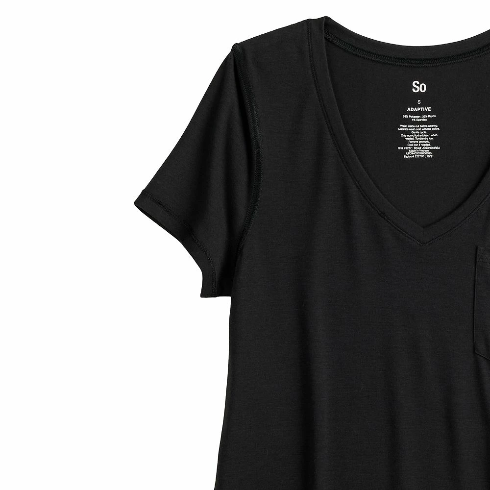 Juniors' SO® Adaptive Short Sleeve Pocket Tee 5 Juniors' SO® Adaptive Short Sleeve Pocket Tee - Image 5