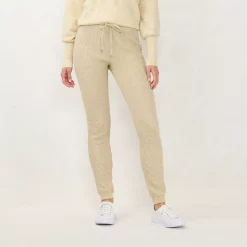 Women's LC Lauren Conrad High-Waist Jogger Leggings 9 Women's LC Lauren Conrad High-Waist Jogger Leggings -Cuddl Duds SHOP 5673316 Smoky Oat Heather