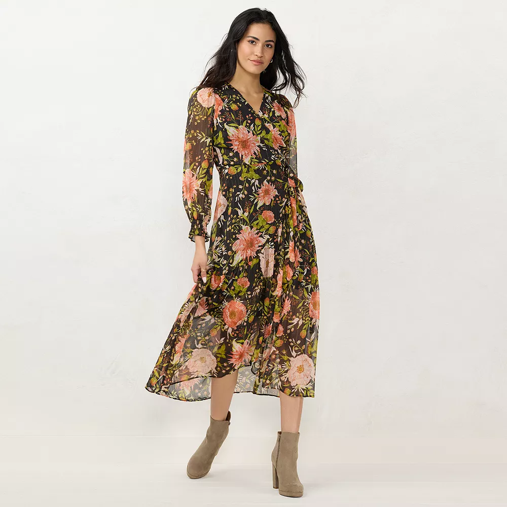 Women's LC Lauren Conrad High-Low Hem Faux-Wrap Maxi Dress 3 Women's LC Lauren Conrad High-Low Hem Faux-Wrap Maxi Dress - Image 3