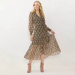 Women's LC Lauren Conrad High-Low Hem Faux-Wrap Maxi Dress