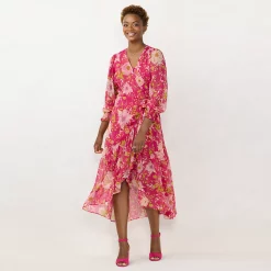 Alternative view of Women's LC Lauren Conrad High-Low Hem Faux-Wrap Maxi Dress