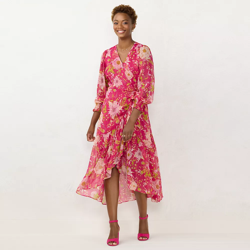 Women's LC Lauren Conrad High-Low Hem Faux-Wrap Maxi Dress 2 Women's LC Lauren Conrad High-Low Hem Faux-Wrap Maxi Dress - Image 2