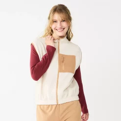 Juniors' SO® Sherpa Vest -Cuddl Duds SHOP 5675921 English Cream