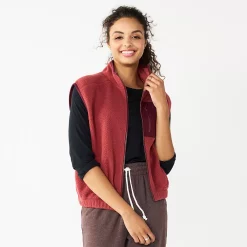 Juniors' SO® Sherpa Vest -Cuddl Duds SHOP 5675921 Velvet Mauve