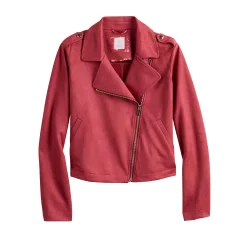 Women's LC Lauren Conrad Suede Moto Jacket -Cuddl Duds SHOP 5676944 ALT5