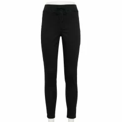 Alternative view of Juniors' SO® Adaptive Easy Dressing Rib Waist Jeggings