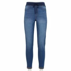 Juniors' SO® Adaptive Easy Dressing Rib Waist Jeggings