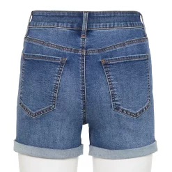 Juniors' SO® Adaptive Easy Dressing Midi Jean Shorts -Cuddl Duds SHOP 5684614 ALT