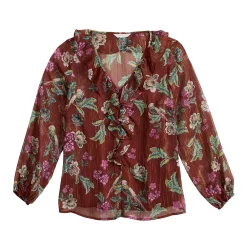 Women's LC Lauren Conrad Ruffled Peasant Blouse -Cuddl Duds SHOP 5684842 ALT5