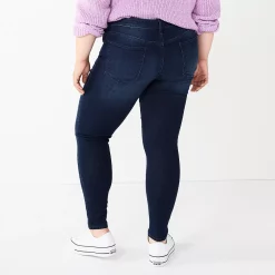 Alternative view of Juniors' Plus Size SO® Mid-Rise Skinny Jeggings