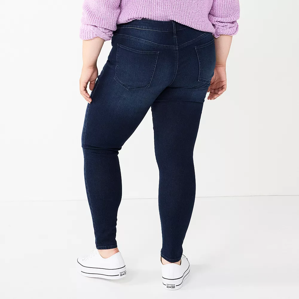 Juniors' Plus Size SO® Mid-Rise Skinny Jeggings 2 Juniors' Plus Size SO® Mid-Rise Skinny Jeggings - Image 2