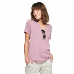Women's Tall Sonoma Goods For Life® Everyday V-Neck Tee -Cuddl Duds SHOP 5686285 Dusty Purple
