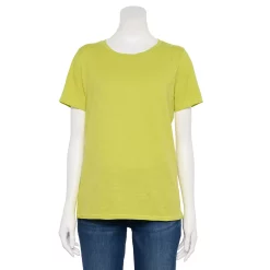 Women's Tall Sonoma Goods For Life® Essential Crewneck Tee -Cuddl Duds SHOP 5686288 Light Olive