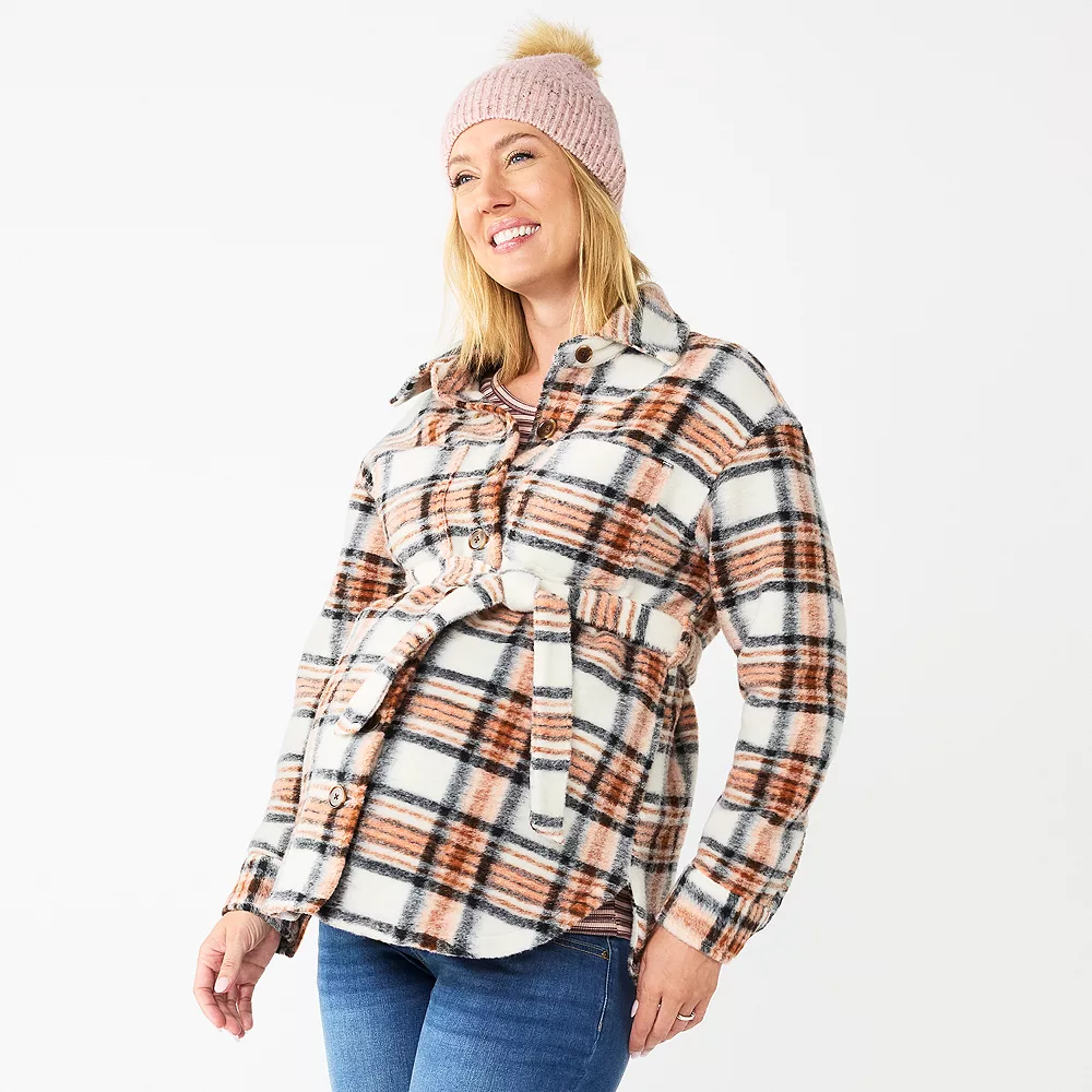 Maternity Sonoma Goods For Life® Belted Shacket 1 Maternity Sonoma Goods For Life® Belted Shacket