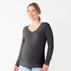Alternative view of Maternity Sonoma Goods For Life® Essential Long Sleeve V-Neck Tee