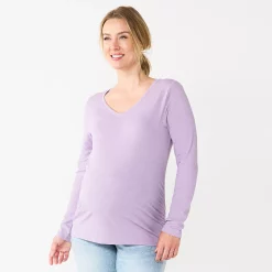 Maternity Sonoma Goods For Life® Essential Long Sleeve V-Neck Tee