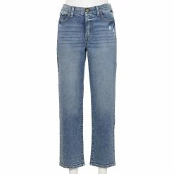 Juniors' SO® Adaptive Easy Dressing Straight Mid-Rise Jeans