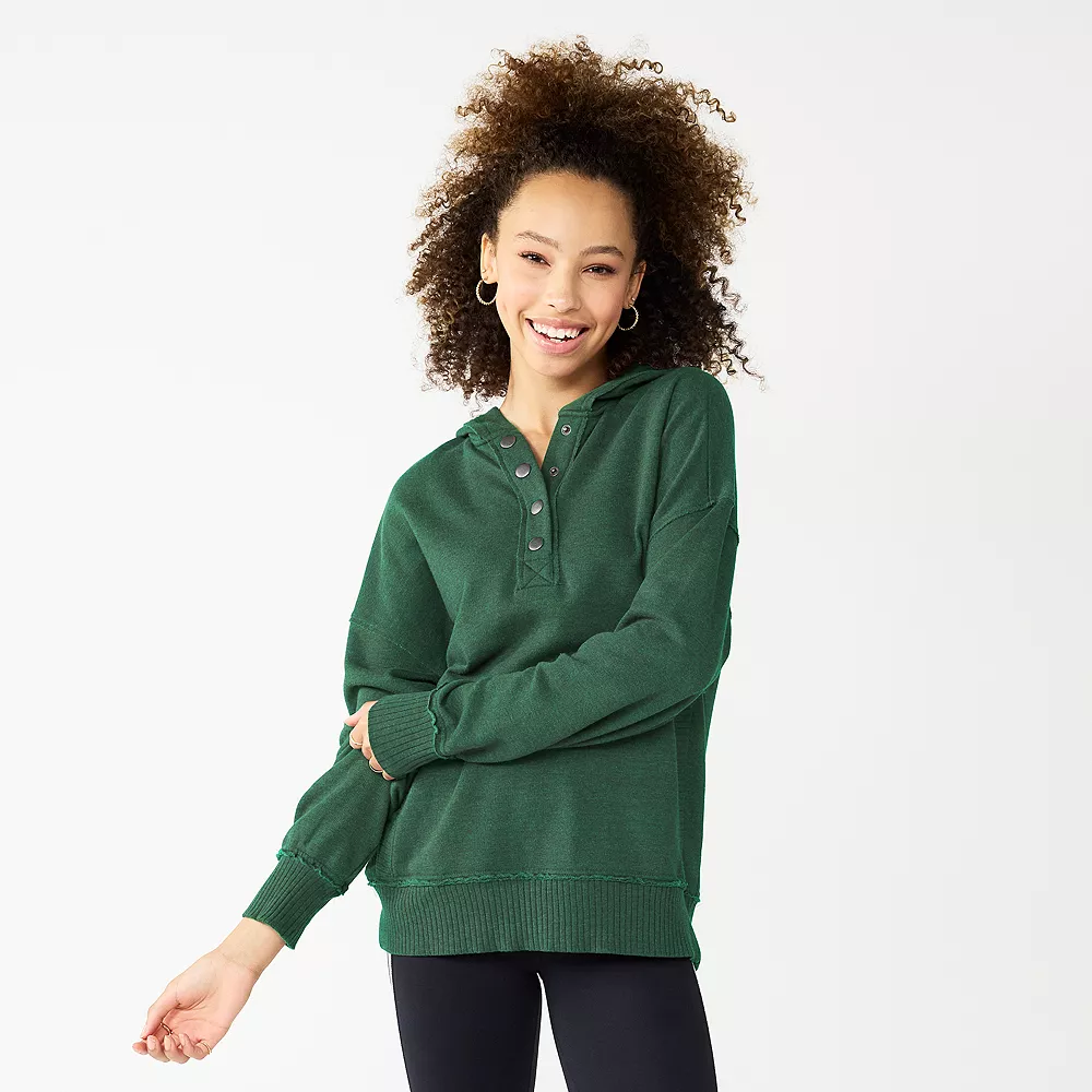 Juniors' SO® 1/4 Snap Hoodie 6 Juniors' SO® 1/4 Snap Hoodie - Image 6