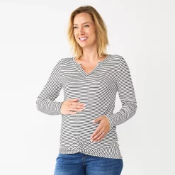 Cuddl Duds SHOP 5 Maternity Sonoma Goods For Life® Long Sleeve Knotted Thermal Top