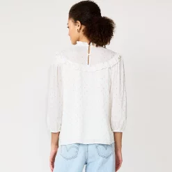 Alternative view of Women's DRAPER JAMES RSVP™ Clip Dot Mockneck Blouse