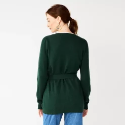 Alternative view of Women's DRAPER JAMES RSVP™ Tie-Front Button Sweater