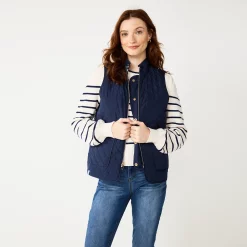 Women's DRAPER JAMES RSVP™ Reversible Quilted Checkered Vest -Cuddl Duds SHOP 5708399 ALT3